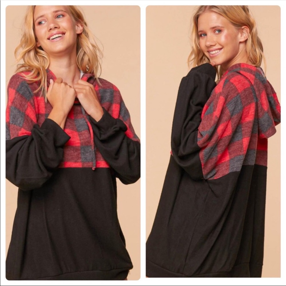 🆕 Buffalo plaid hoodie